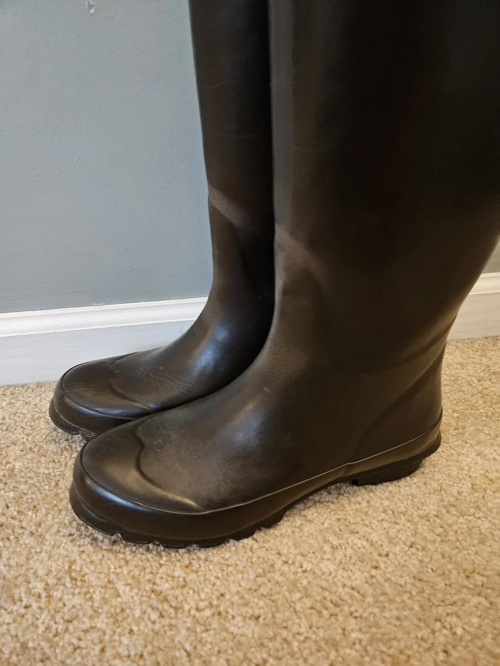 Henri Bendel Black Rain Boots - Tall Black Waterproof Boots Women's Size 9